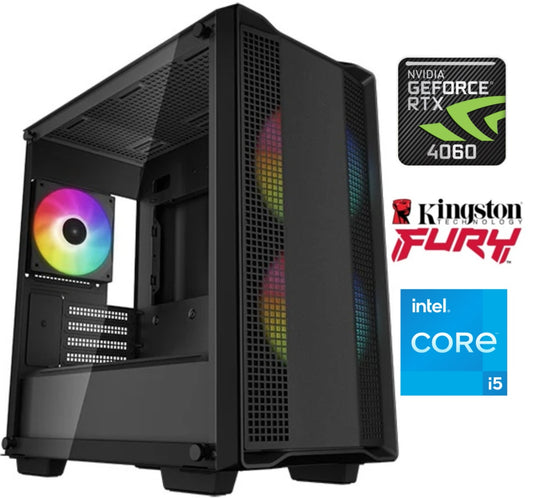 Equipo Gamer Core i5 12600KF, 16GB, 1TB NVMe, RTX 4060 8GB